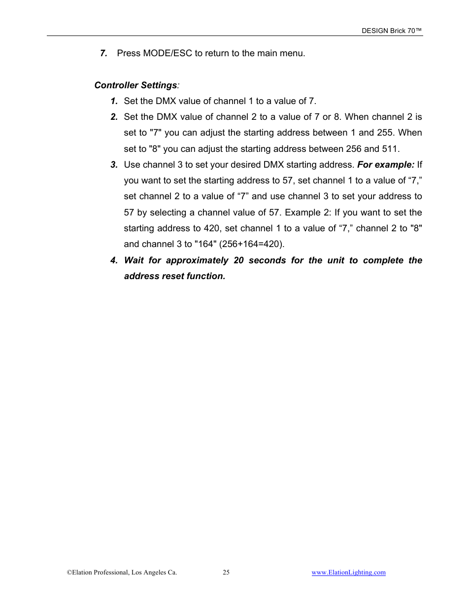 Elation Professional 70 User Manual | Page 26 / 44
