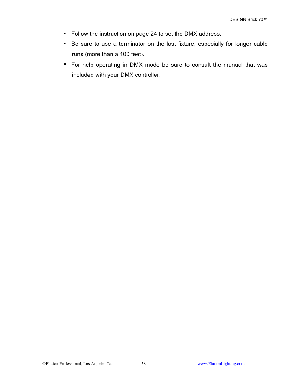 Elation Professional 70 User Manual | Page 29 / 44