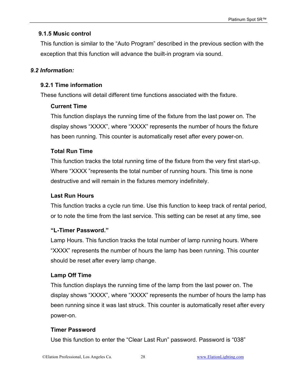 Elation Professional 5R User Manual | Page 28 / 60