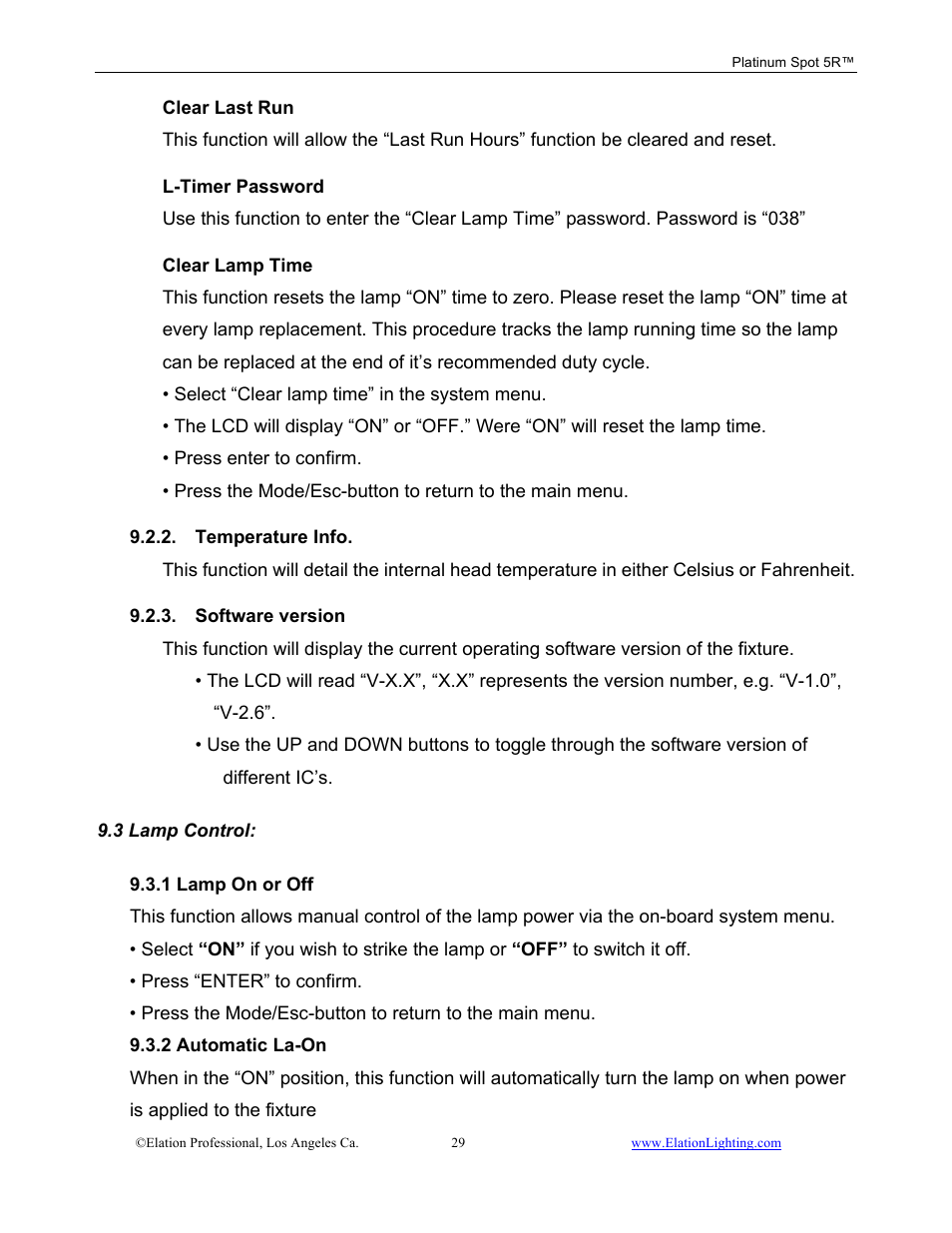 Elation Professional 5R User Manual | Page 29 / 60