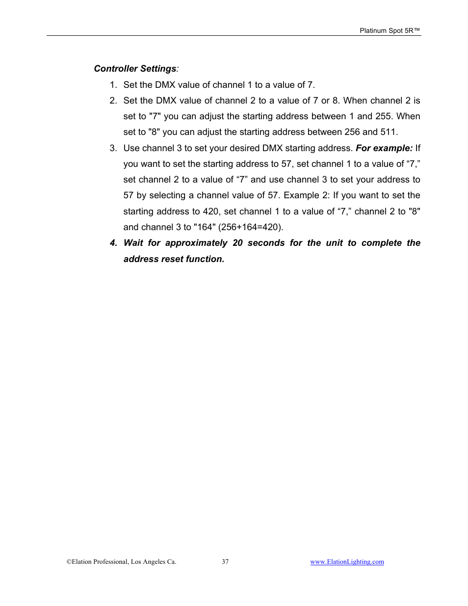 Elation Professional 5R User Manual | Page 37 / 60