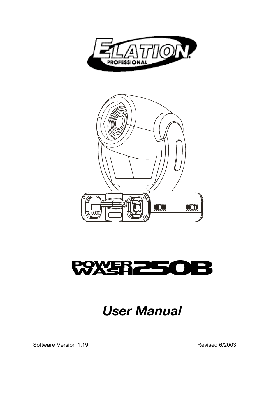 Elation Professional Power Wash 250B User Manual | 40 pages