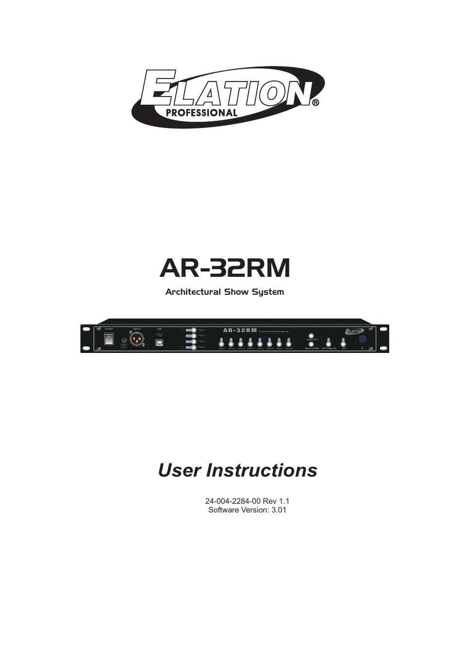 Elation Professional Architectural Show System AR-32RM User Manual | 34 pages