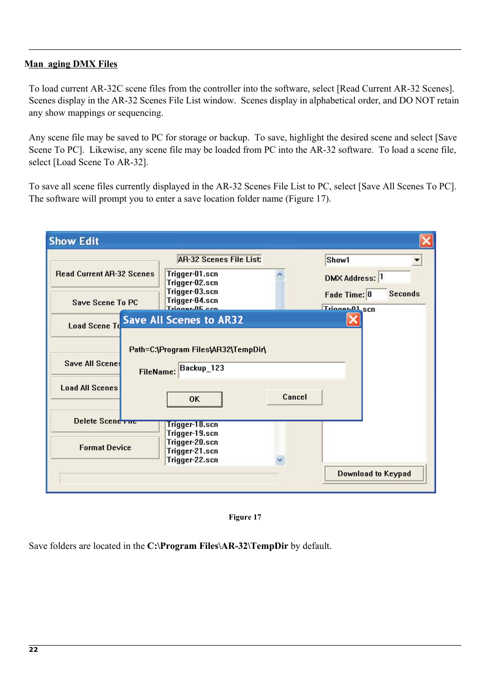 Elation Professional Architectural Show System AR-32RM User Manual | Page 22 / 34