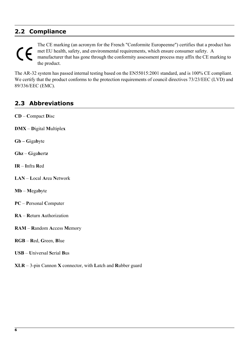 Elation Professional Architectural Show System AR-32RM User Manual | Page 6 / 34