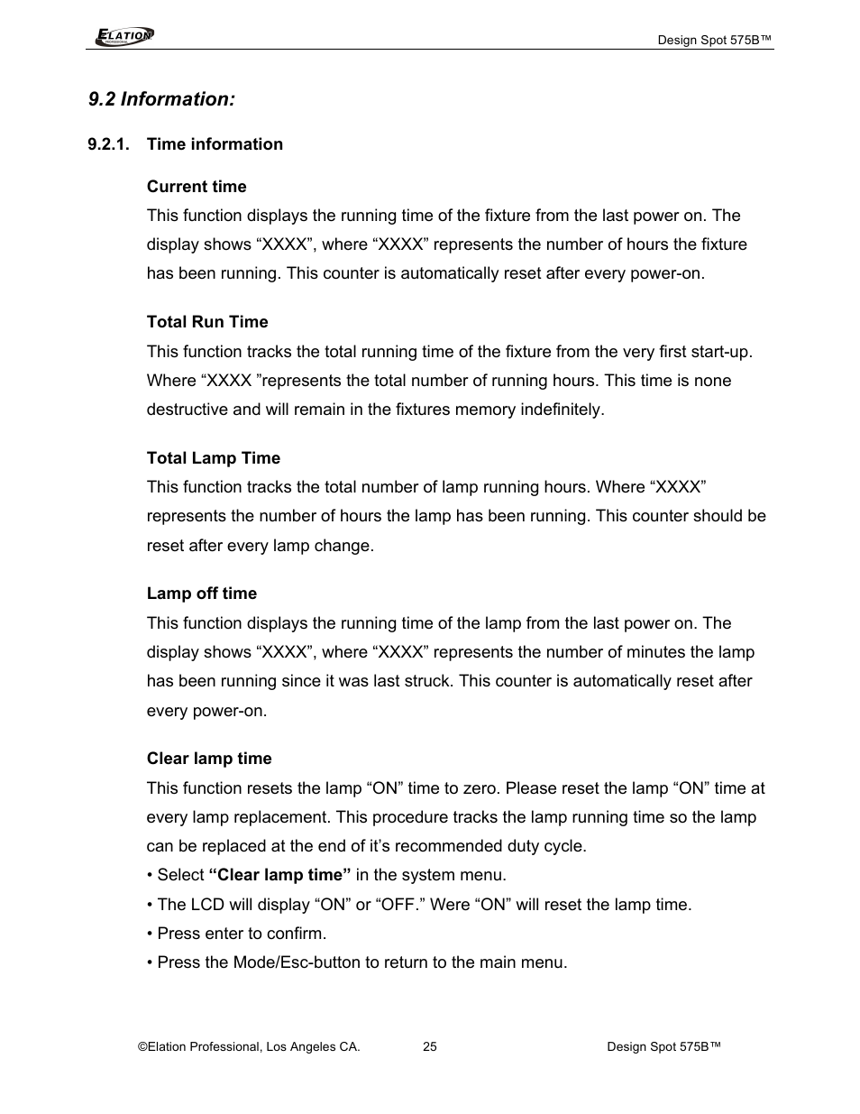 2 information | Elation Professional 575B User Manual | Page 25 / 56