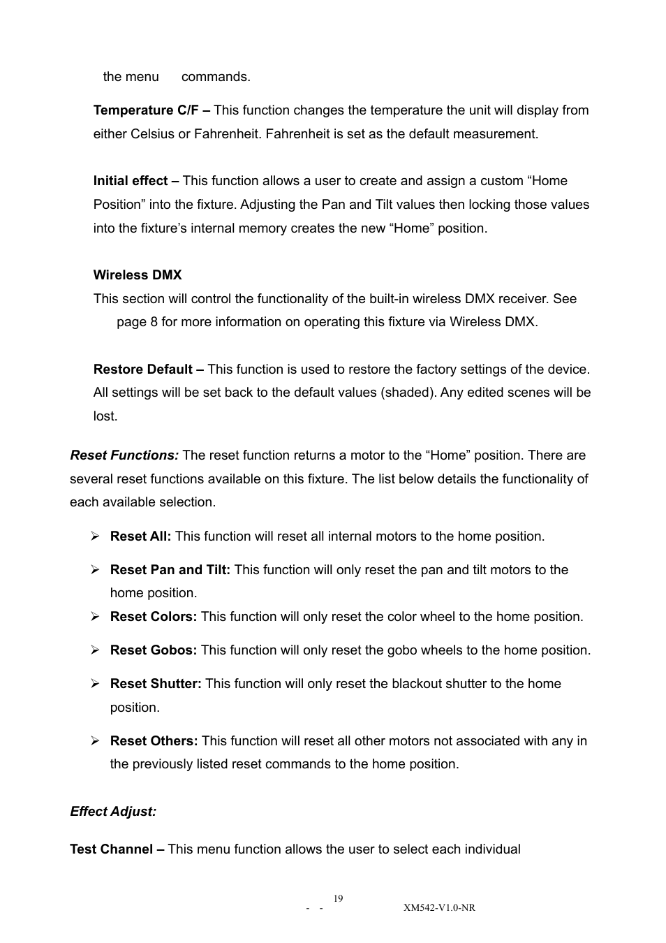 Elation Professional 15R User Manual | Page 19 / 29