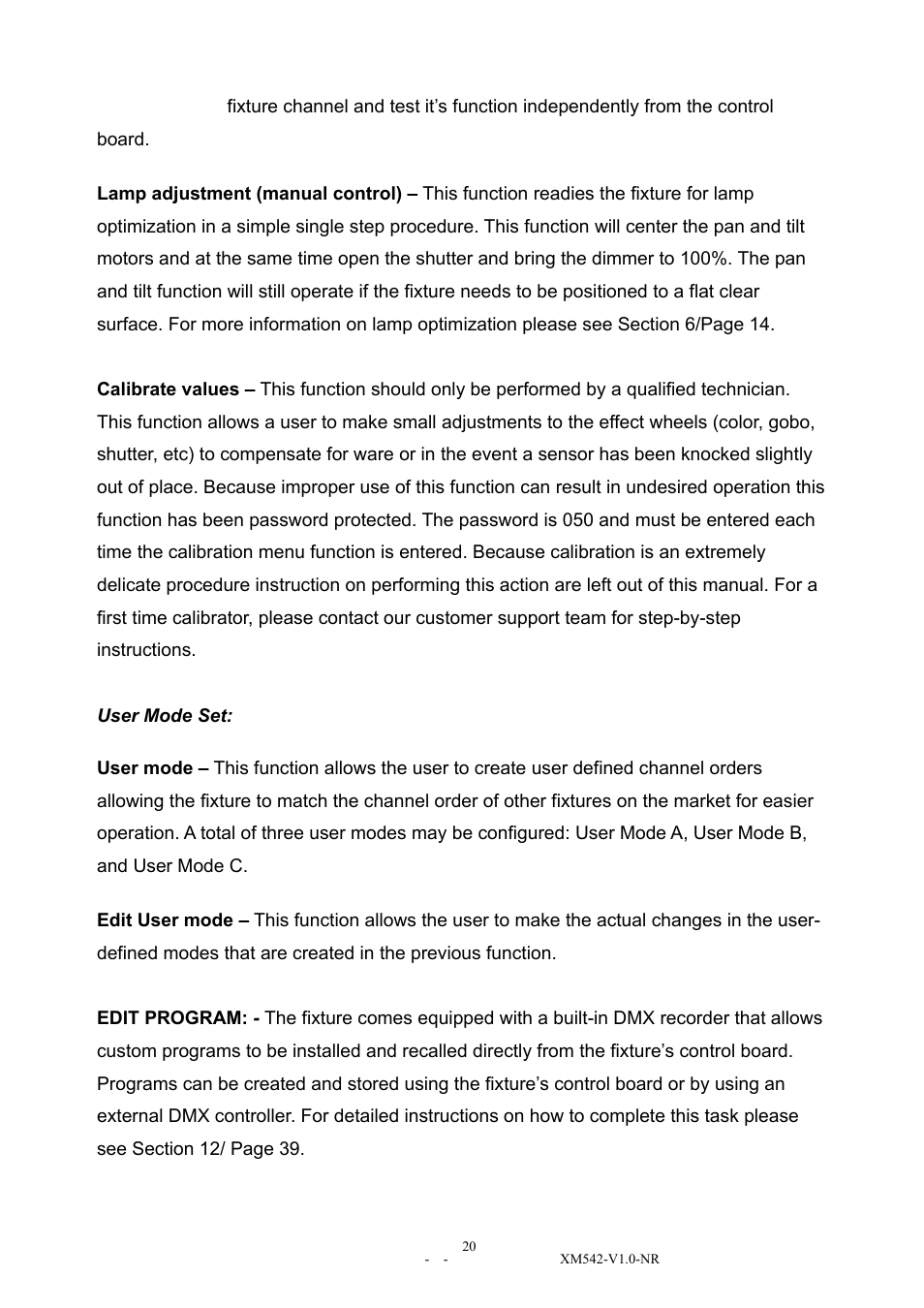 Elation Professional 15R User Manual | Page 20 / 29