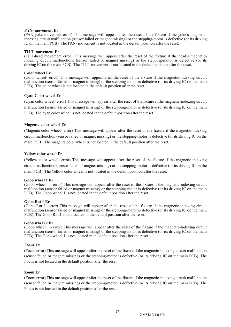 Elation Professional 15R User Manual | Page 27 / 29