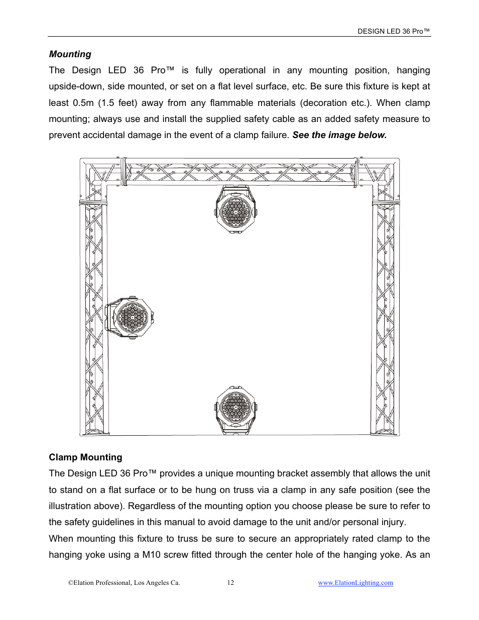 Elation Professional 36 User Manual | Page 13 / 36
