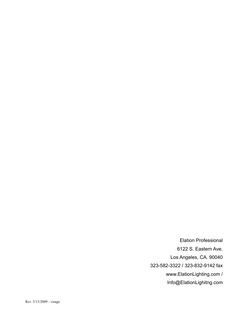 Elation Professional 36 User Manual | Page 36 / 36
