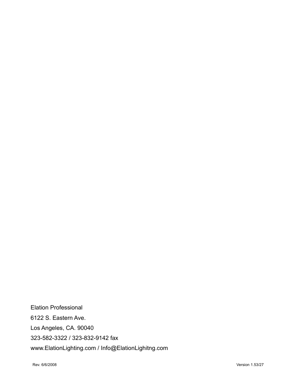 Elation Professional RGB Lamp User Manual | Page 36 / 36