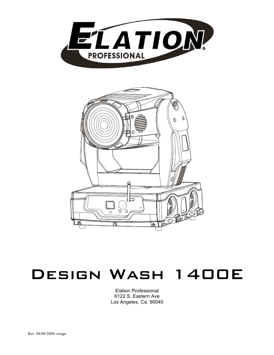 Elation Professional 1400E User Manual | 64 pages