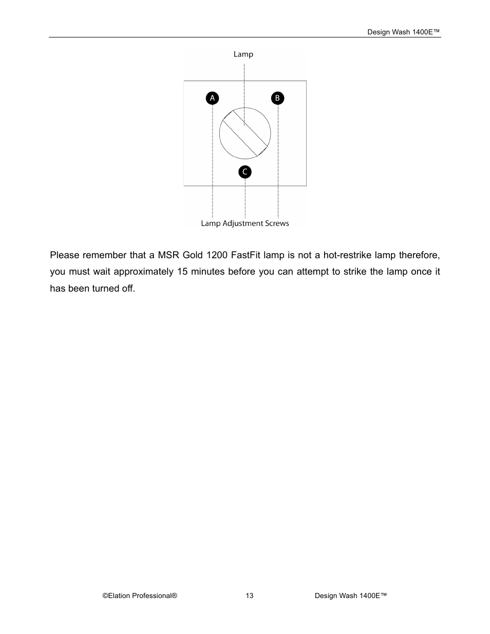 Elation Professional 1400E User Manual | Page 13 / 64