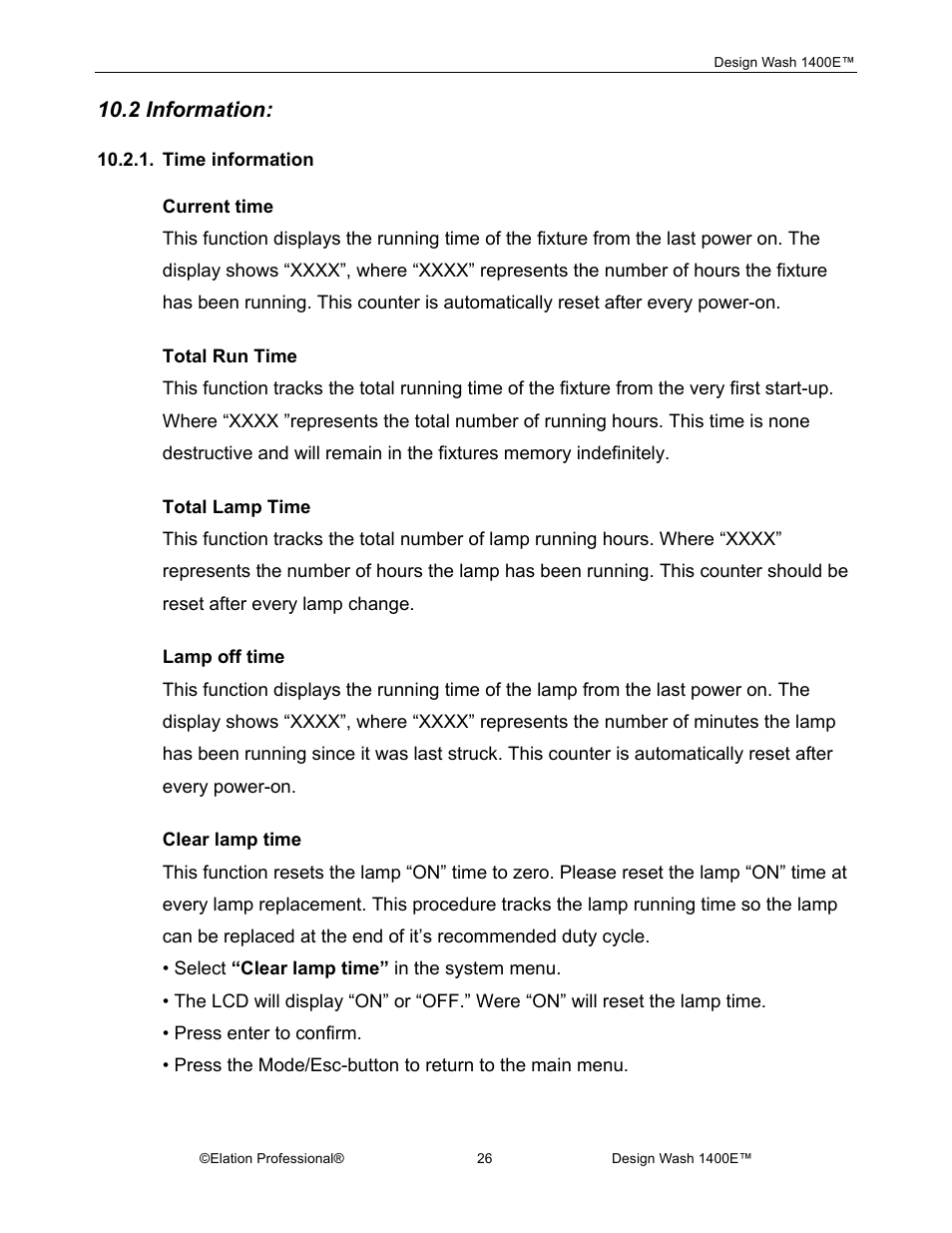 2 information | Elation Professional 1400E User Manual | Page 26 / 64