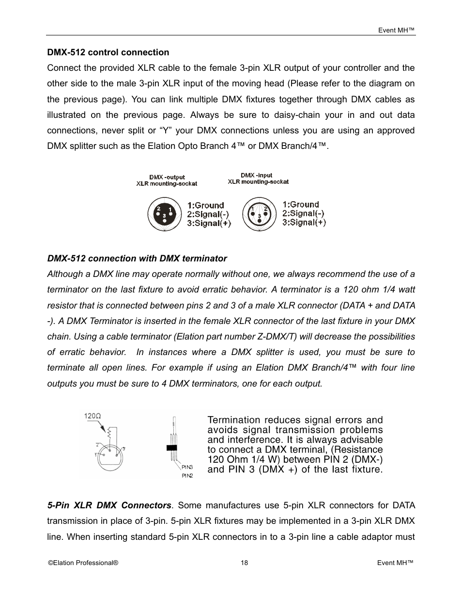 Elation Professional Event MH User Manual | Page 18 / 60