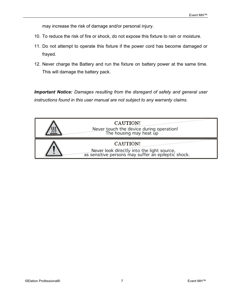 Elation Professional Event MH User Manual | Page 7 / 60