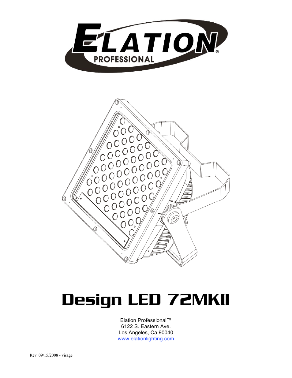 Elation Professional 72MKII User Manual | 36 pages