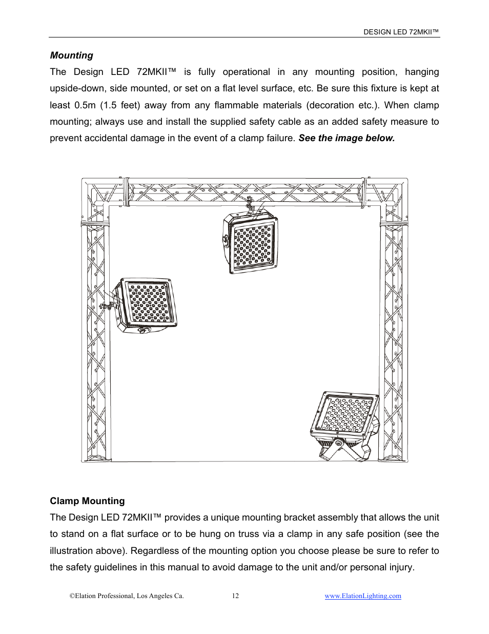 Elation Professional 72MKII User Manual | Page 13 / 36