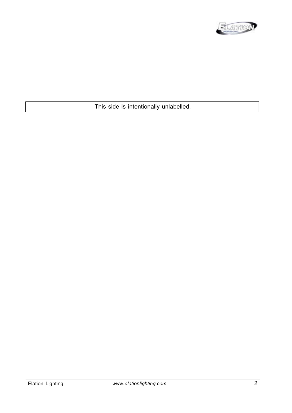 Elation Professional Power Wash 575E User Manual | Page 2 / 31