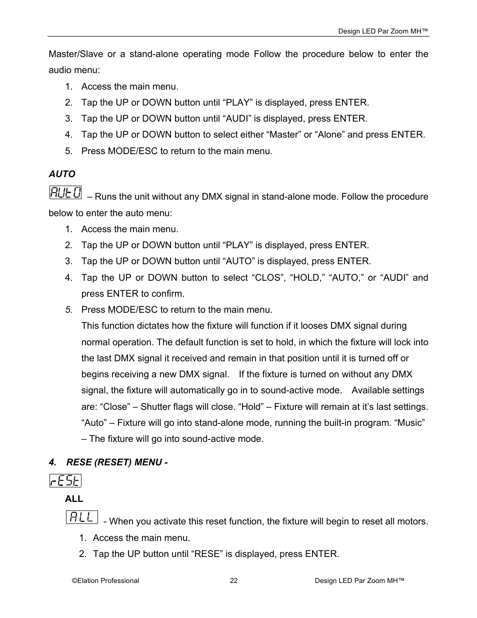Elation Professional Landscape Lighting User Manual | Page 22 / 52