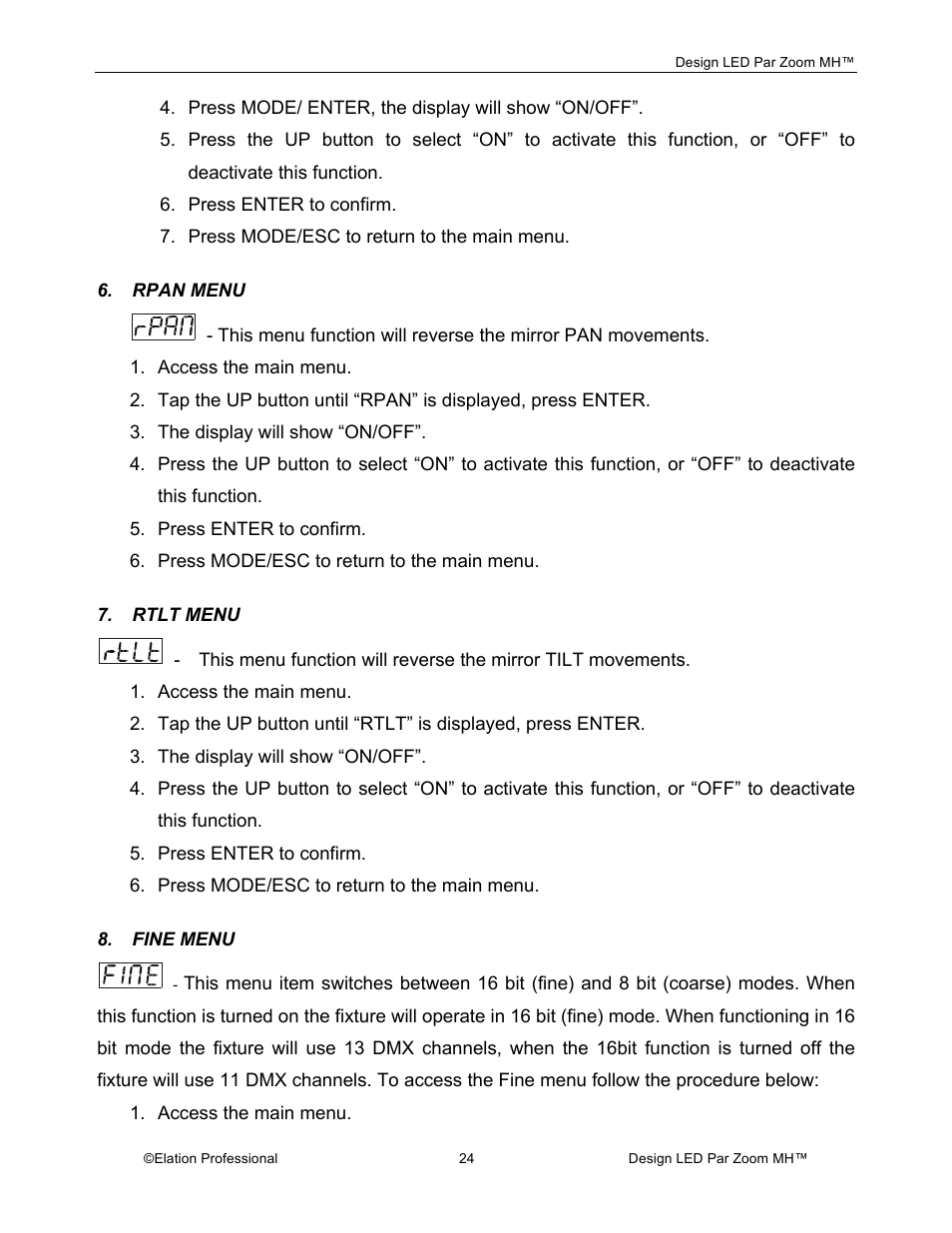 Elation Professional Landscape Lighting User Manual | Page 24 / 52