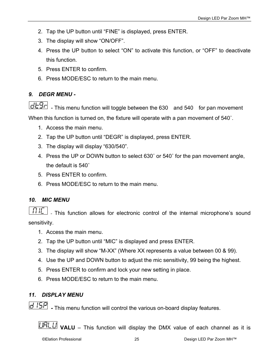 Elation Professional Landscape Lighting User Manual | Page 25 / 52