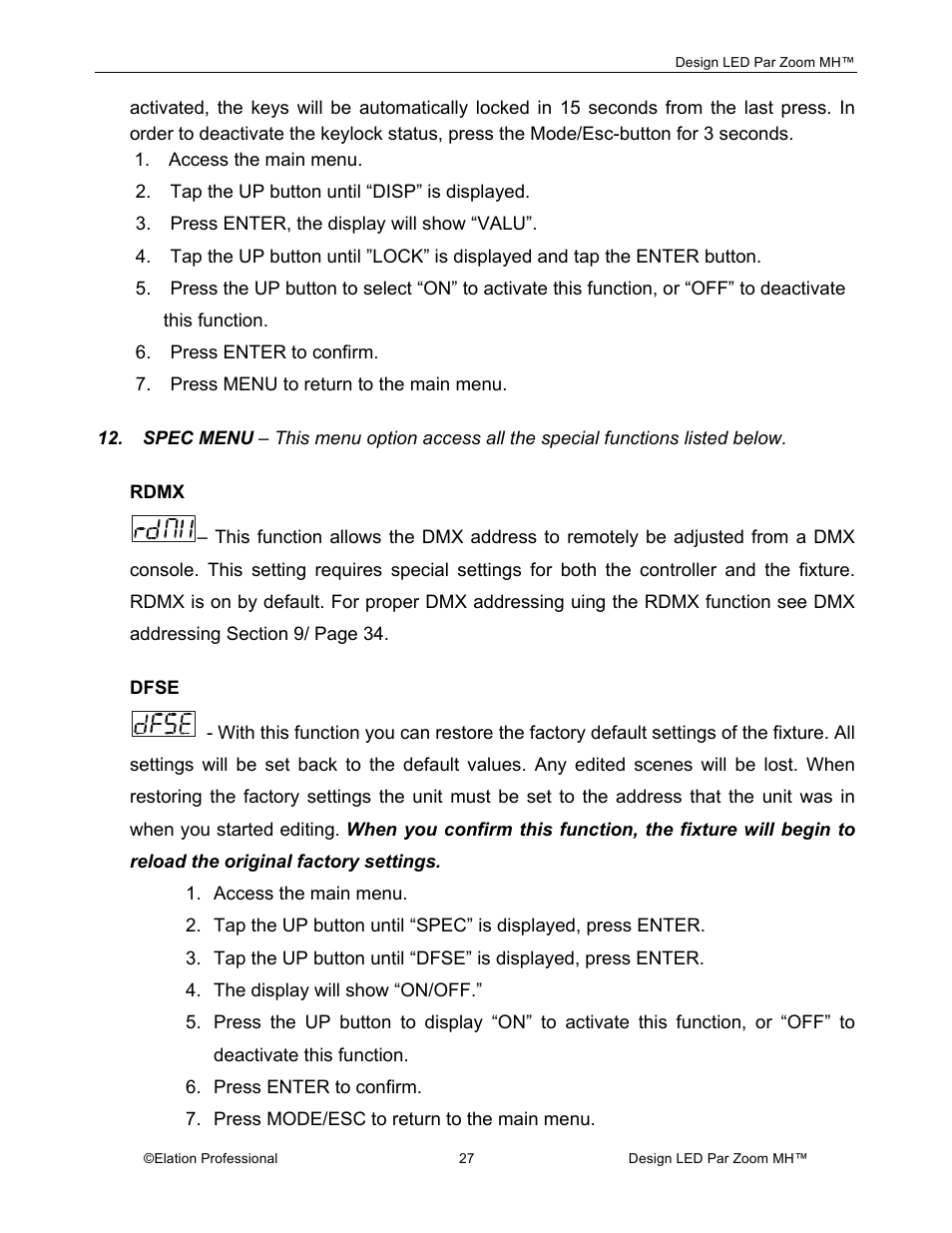 Elation Professional Landscape Lighting User Manual | Page 27 / 52
