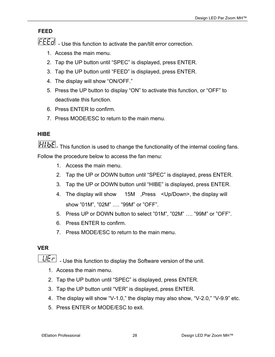 Elation Professional Landscape Lighting User Manual | Page 28 / 52