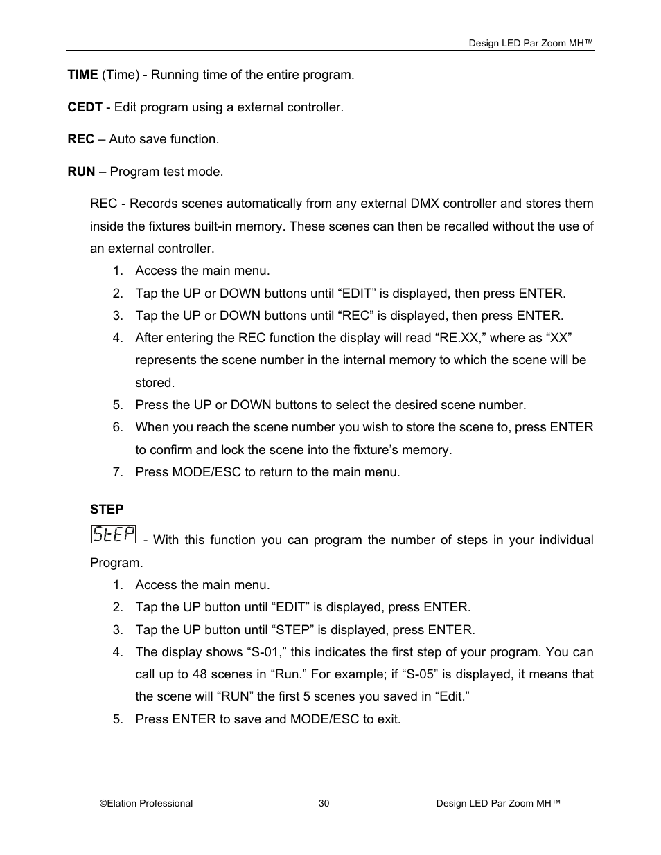 Elation Professional Landscape Lighting User Manual | Page 30 / 52