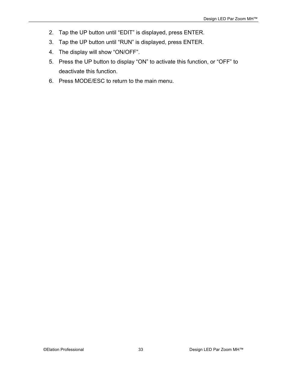 Elation Professional Landscape Lighting User Manual | Page 33 / 52