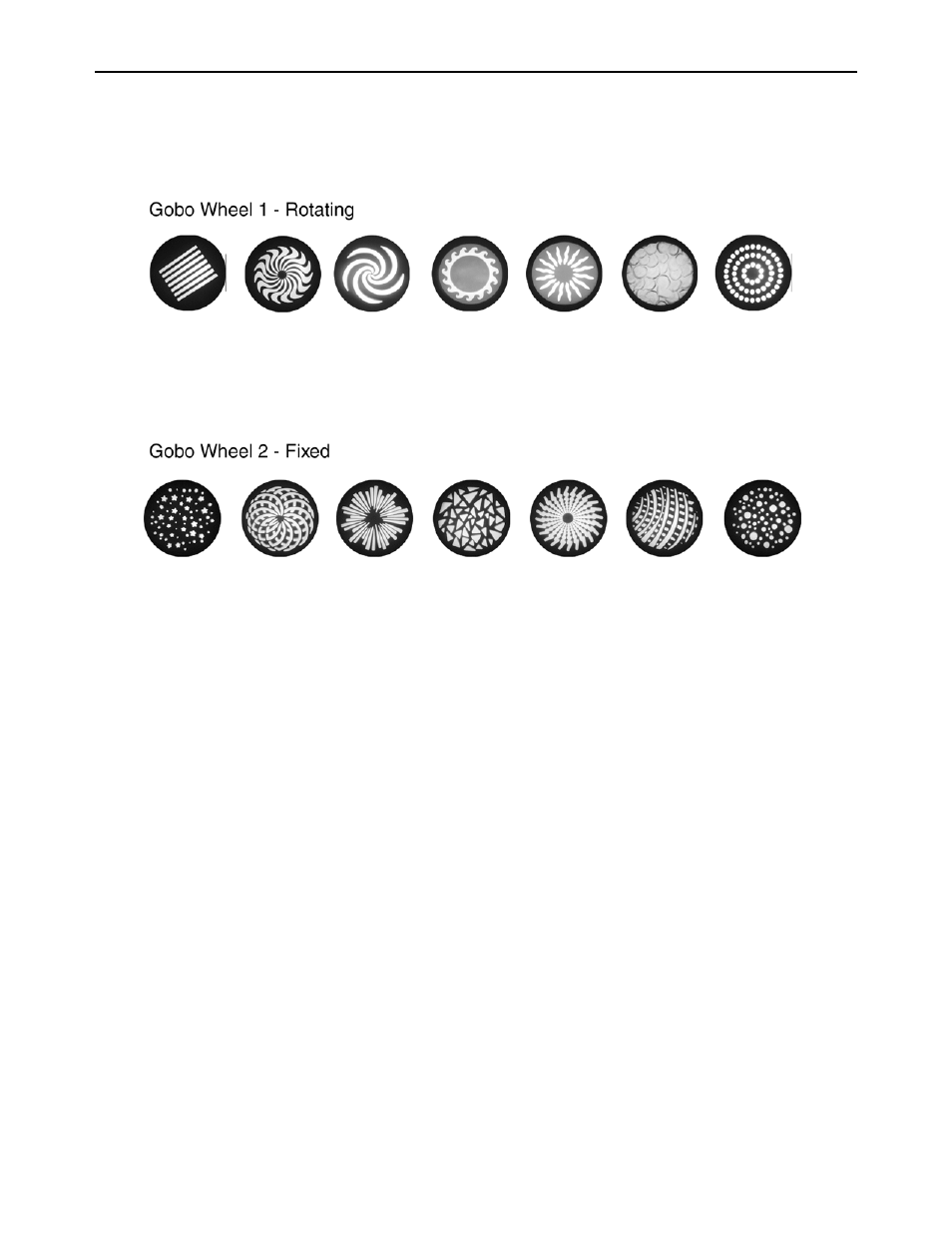 Gobos | Elation Professional 575E User Manual | Page 50 / 54