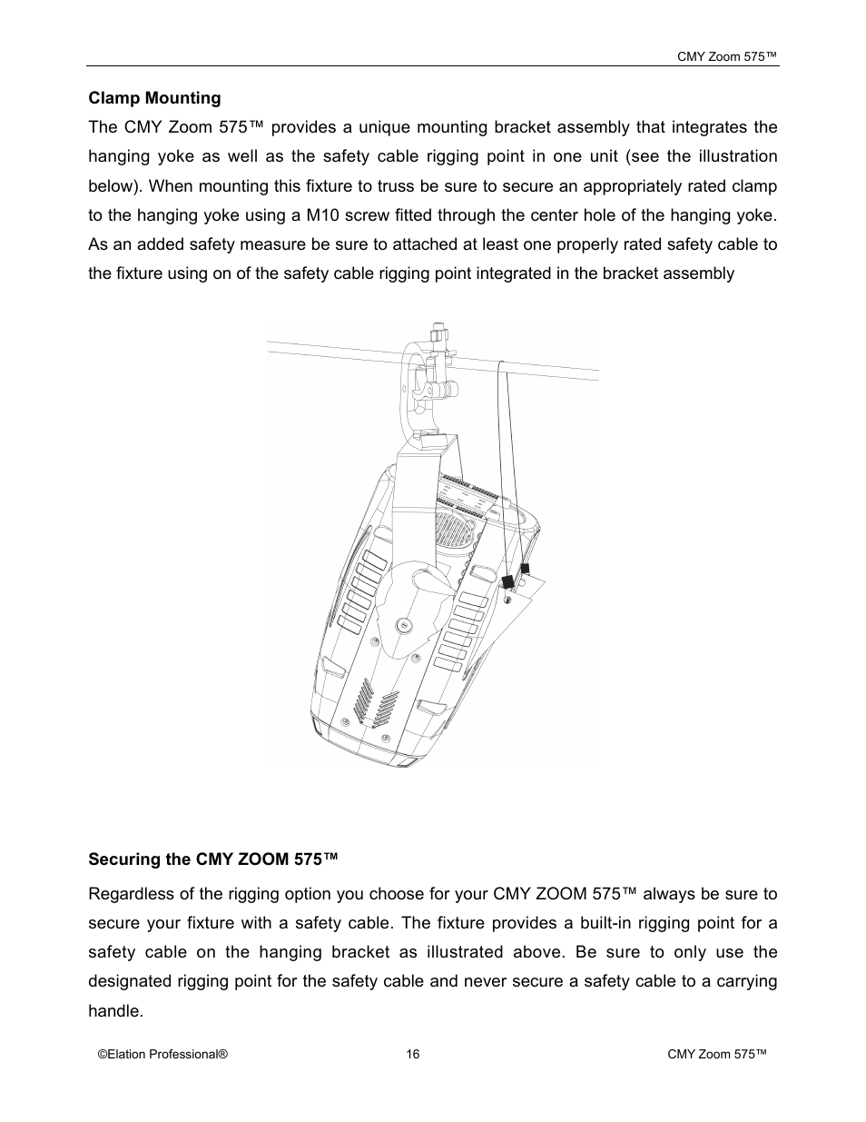 Elation Professional CMY Zoom 575 User Manual | Page 16 / 52