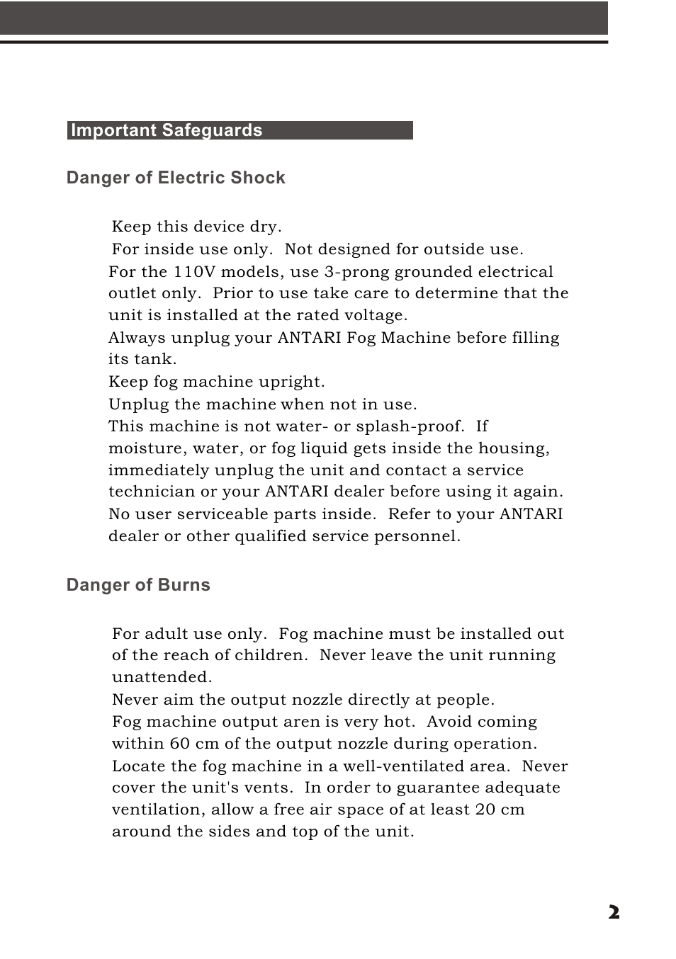 Elation Professional X-Fogger User Manual | Page 4 / 15