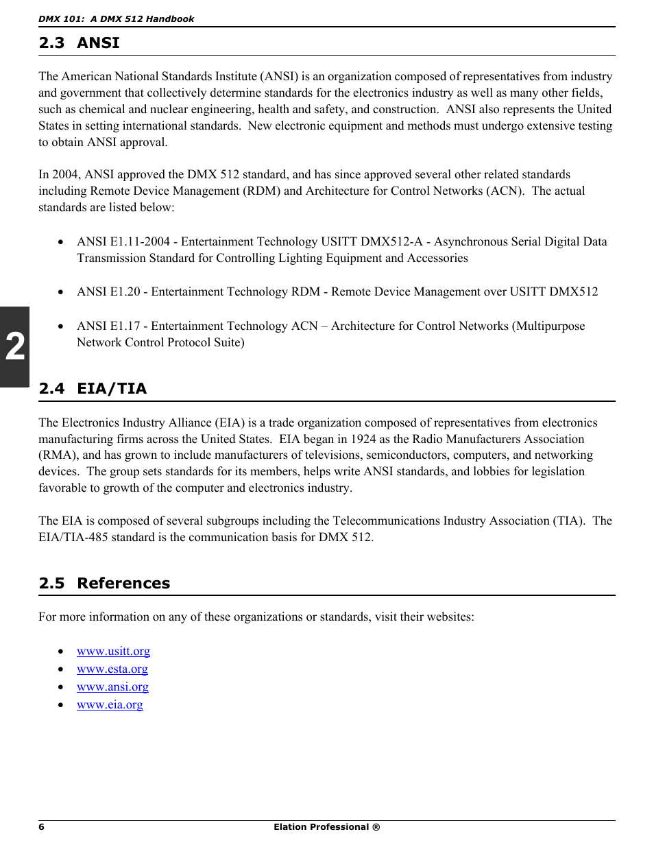 Elation Professional DMX 101 User Manual | Page 6 / 24