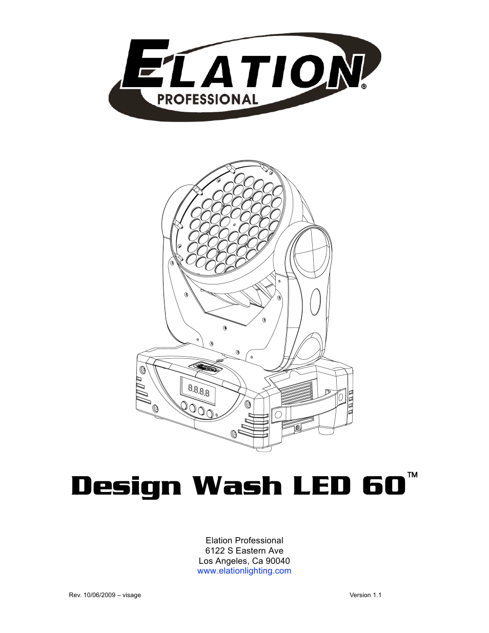 Elation Professional 60TM User Manual | 48 pages