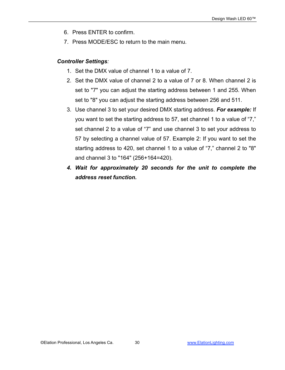 Elation Professional 60TM User Manual | Page 30 / 48