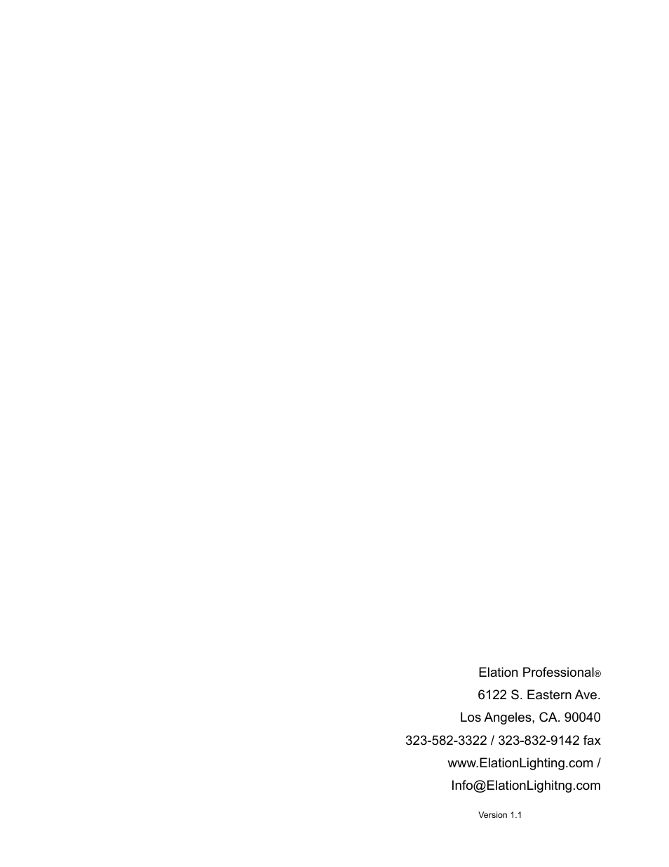 Elation Professional 60TM User Manual | Page 48 / 48