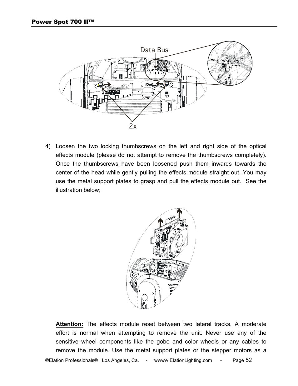 2x data bus | Elation Professional 700 II User Manual | Page 52 / 68
