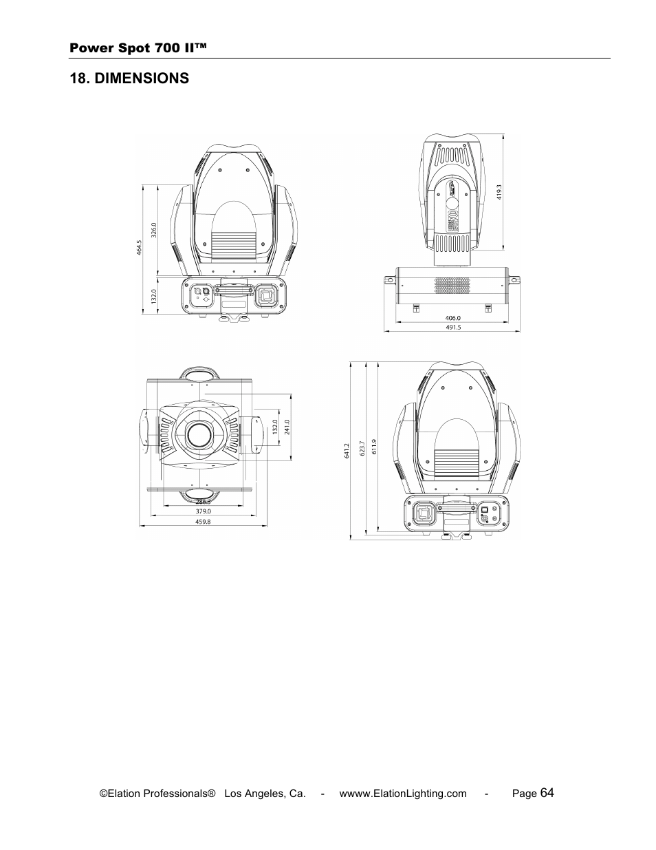 Elation Professional 700 II User Manual | Page 64 / 68