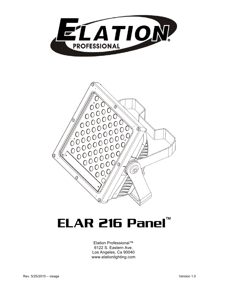 Elation Professional 216 User Manual | 44 pages