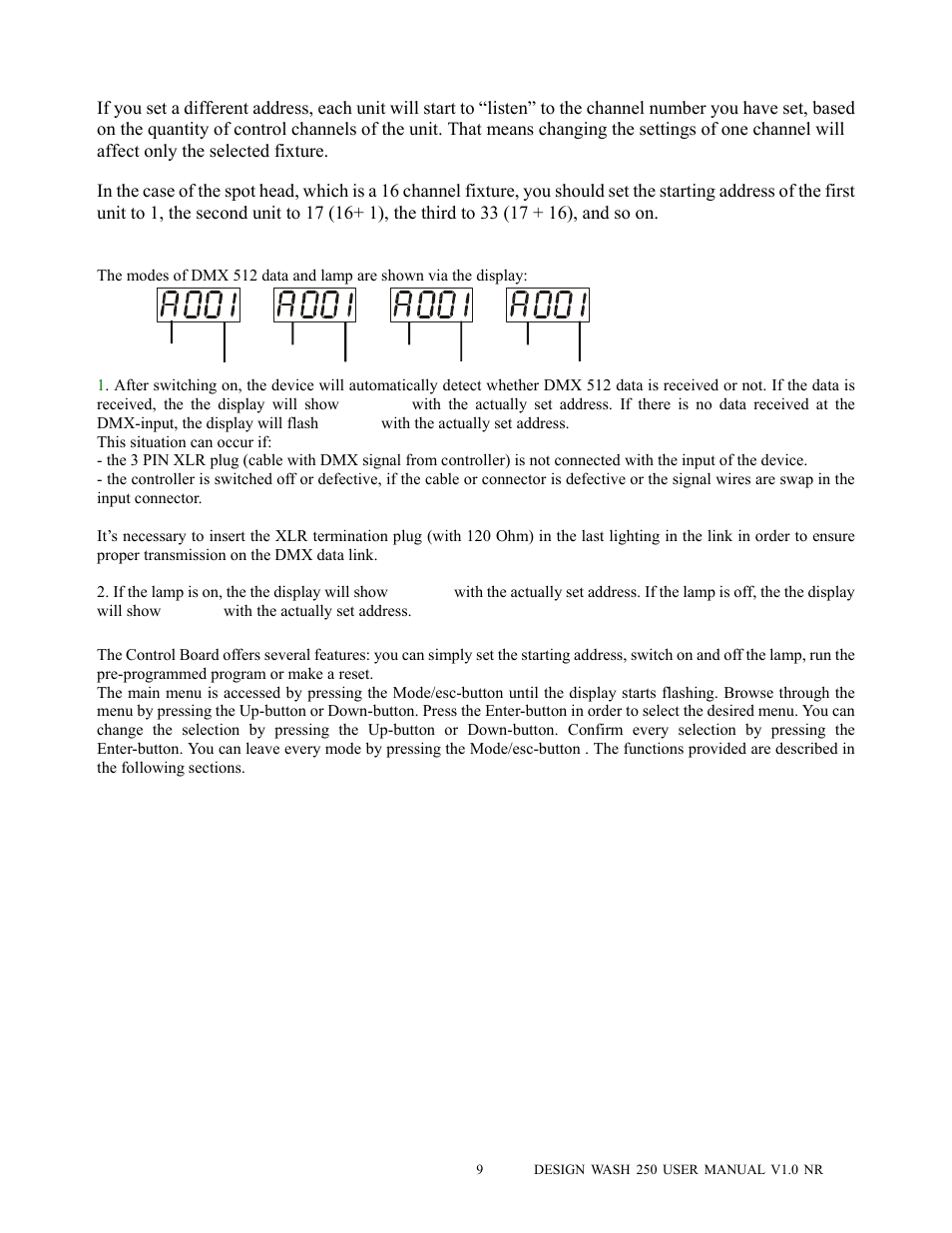 Elation Professional DESIGN WASH 250 User Manual | Page 10 / 24