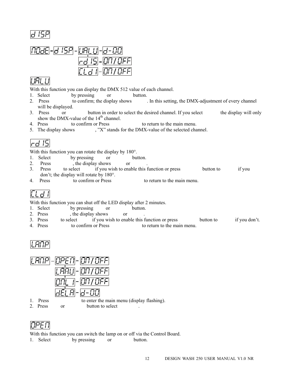 Elation Professional DESIGN WASH 250 User Manual | Page 13 / 24
