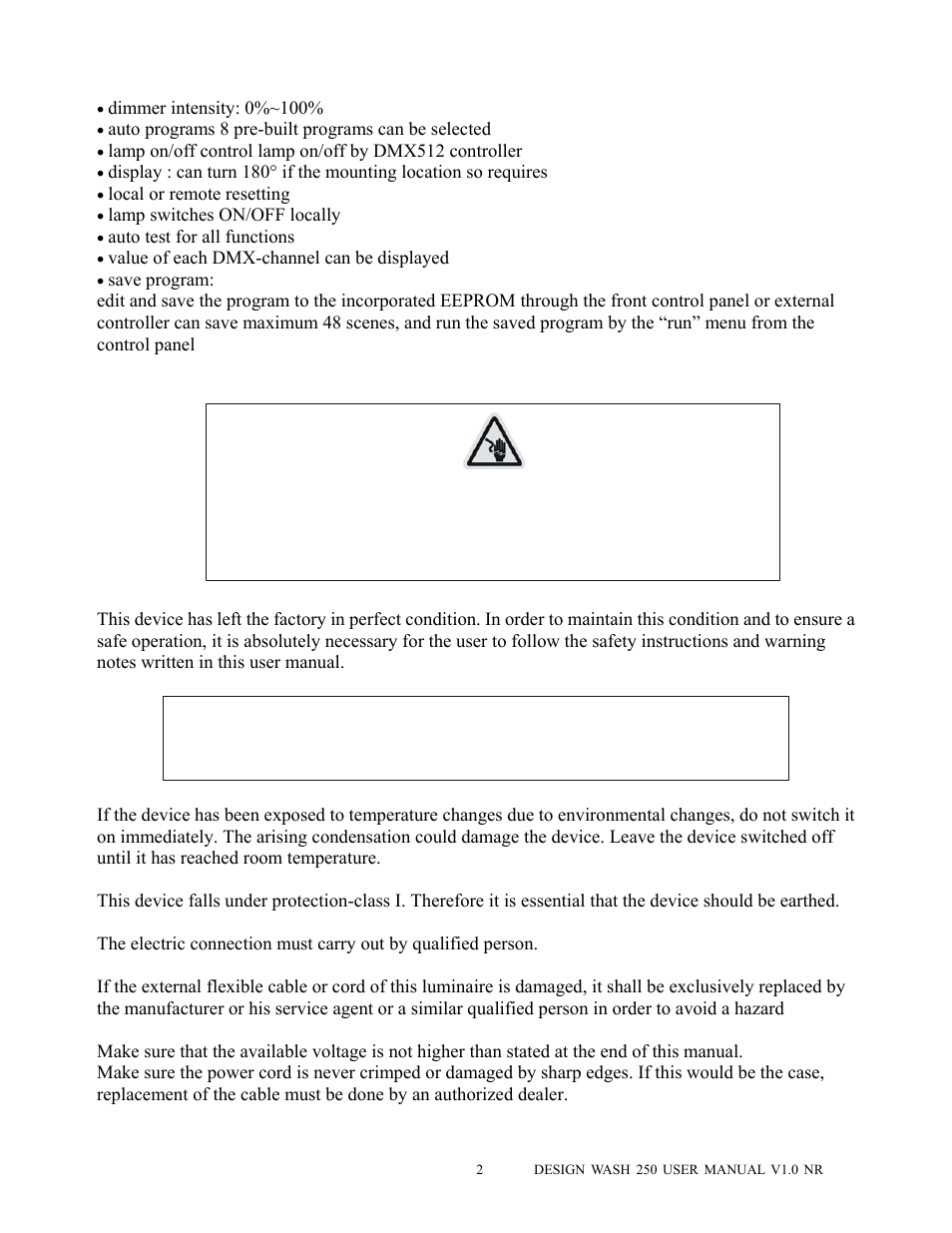 Safety instructions | Elation Professional DESIGN WASH 250 User Manual | Page 3 / 24