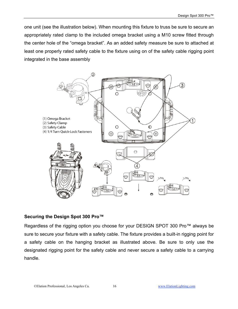 Elation Professional Design Spot 300 PRO User Manual | Page 16 / 64