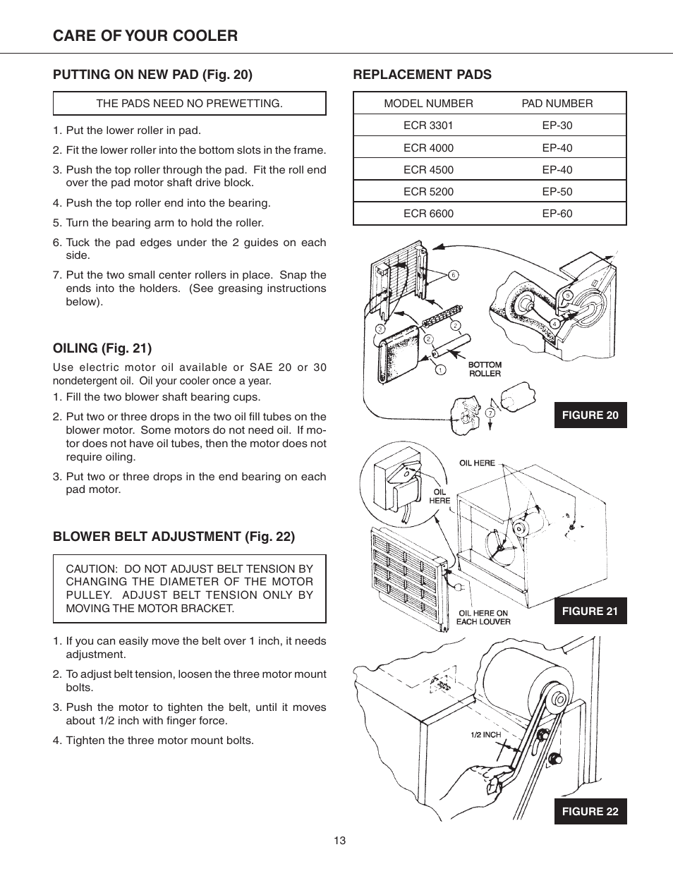 Care of your cooler | Essick Air ECR 7200 User Manual | Page 13 / 16