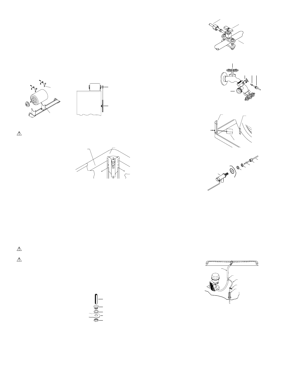 Conectar el agua, Instalación del motor, Instalación eléctrica | Amperio y tensión de la correa, Sistema de purga | Essick Air N48D User Manual | Page 10 / 12