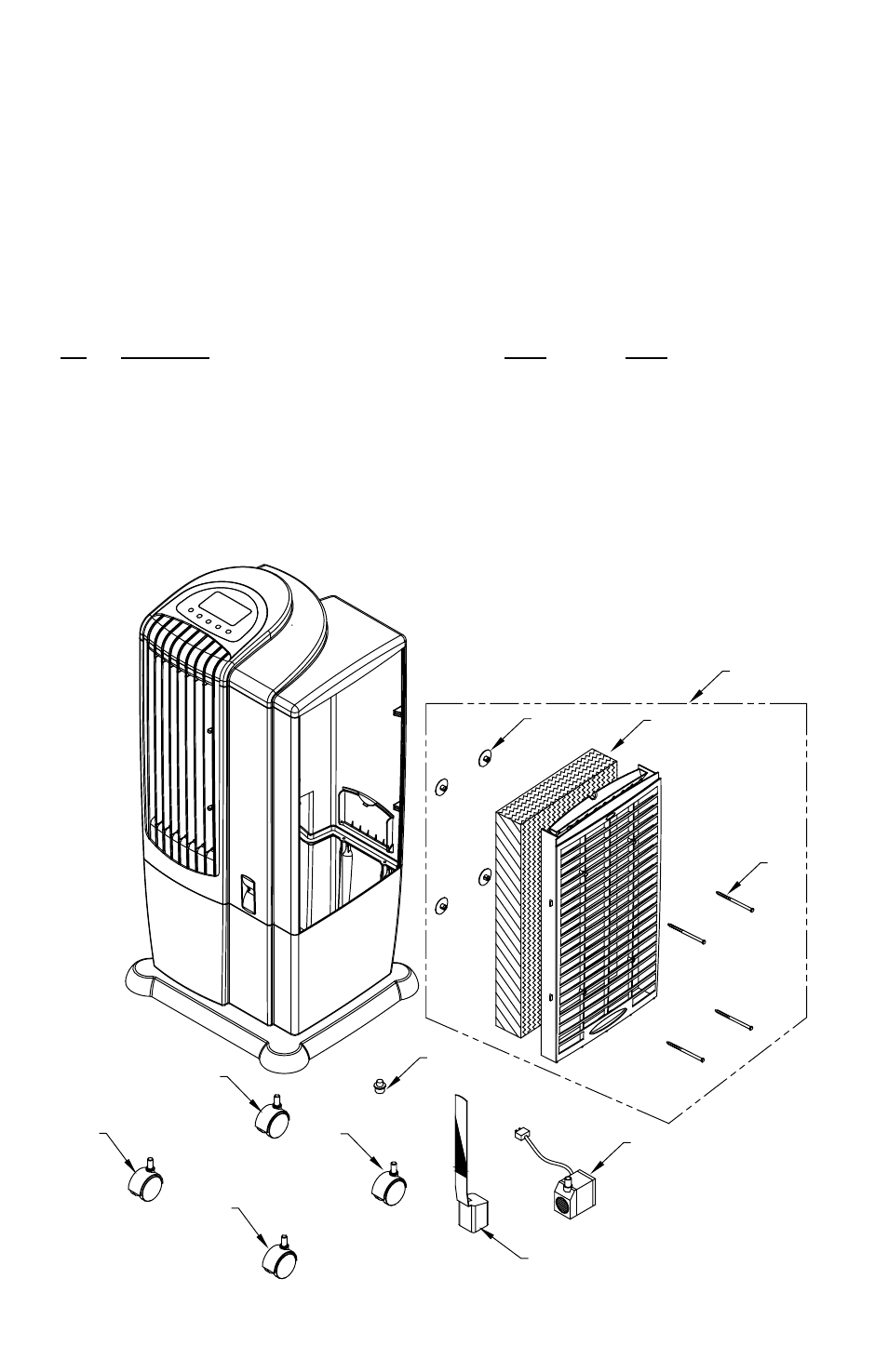 Trouble shooting, Replacement parts, Problem | Cause/remedy | Essick Air CP 65 User Manual | Page 4 / 8