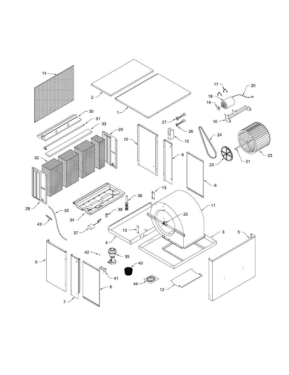 Parts drawing / dibujo de piezas | Essick Air AUA5112 User Manual | Page 9 / 16