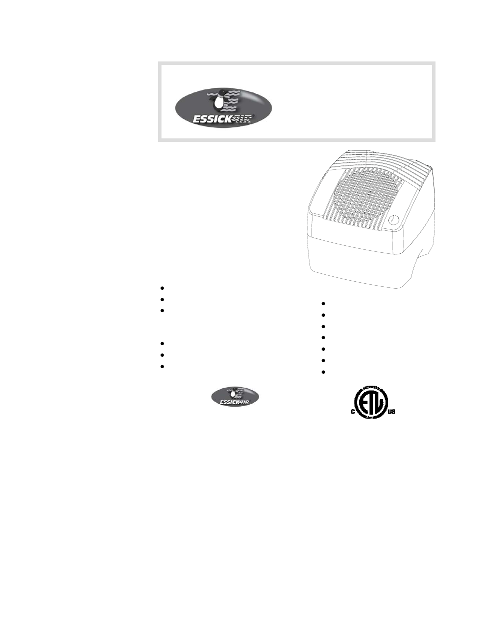 Manual de cuidados y uso del propietario, Modelo | Essick Air E27 000 User Manual | Page 9 / 24